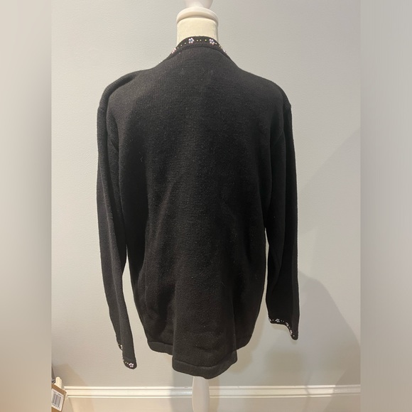 NWT Storybook Knits HSN Timeless Beauty Black Sweater + Tank 2 Piece Set Size L - Picture 5 of 10